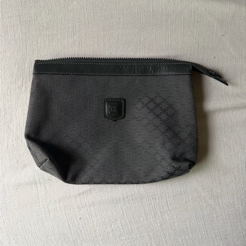 Celine Grey Clutch With Embossed Pattern - image 1
